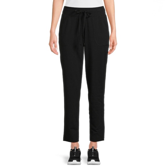 Athletic Works Pants - Athletic Works Core Knit Cotton Blend Black Drawstring Pants Size M (8-10) NWT